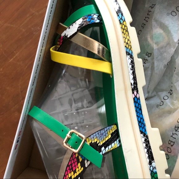 Women’s Safari/Jungle Multi Print Sandal. - Picture 4 of 4